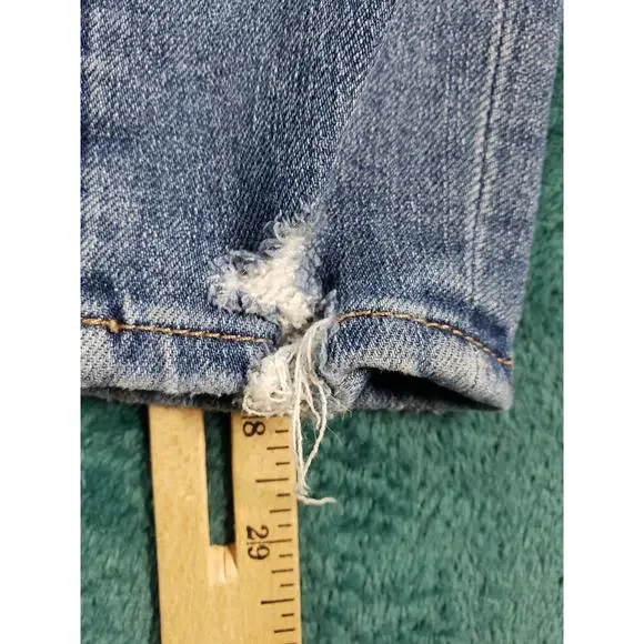 American Eagle Jeans Size 2 Womens Blue Stretch Distressed High Rise Jegging - Picture 9 of 14